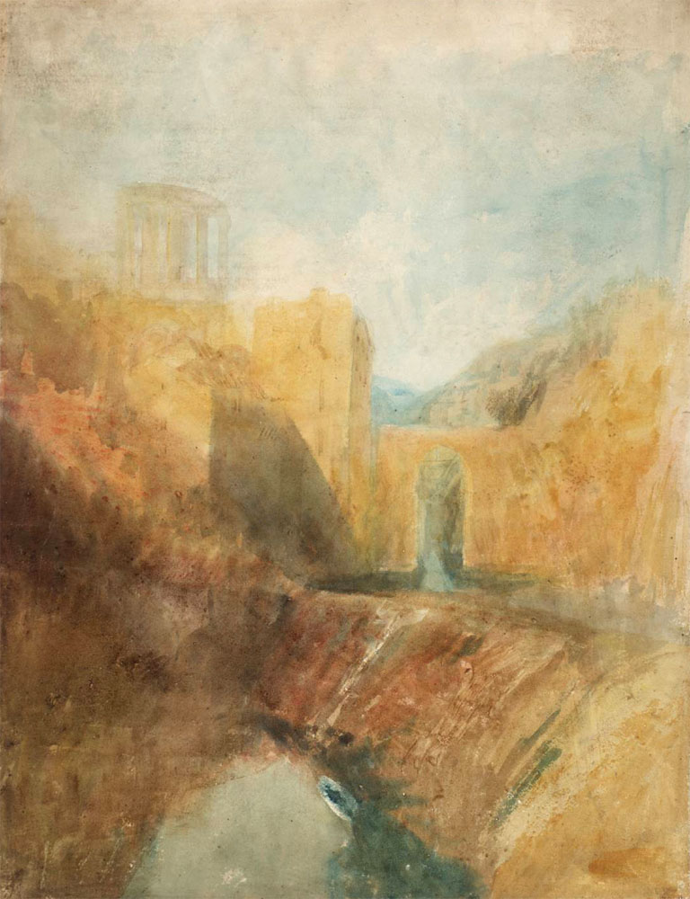 Joseph Mallord William Turner,Temple de Sybille à Tivoli (environ 1820)
